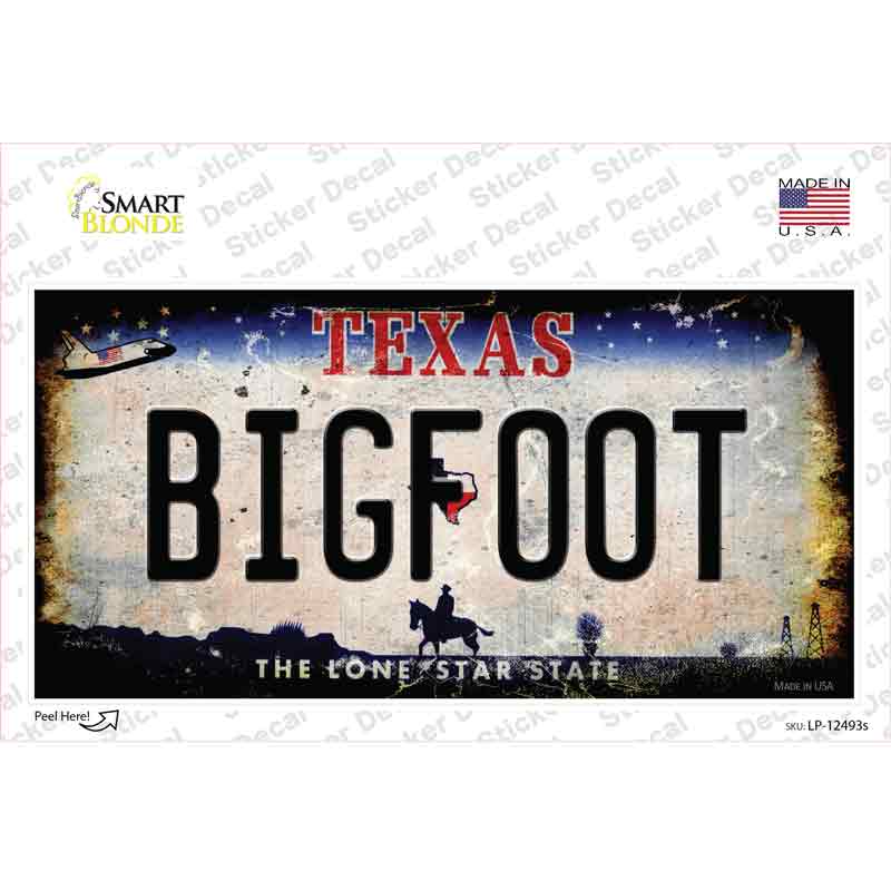 Bigfoot Texas Novelty Sticker Decal Small