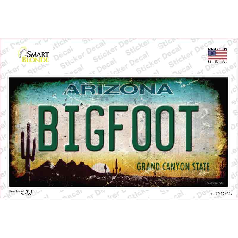 Bigfoot Arizona Novelty Sticker Decal Small