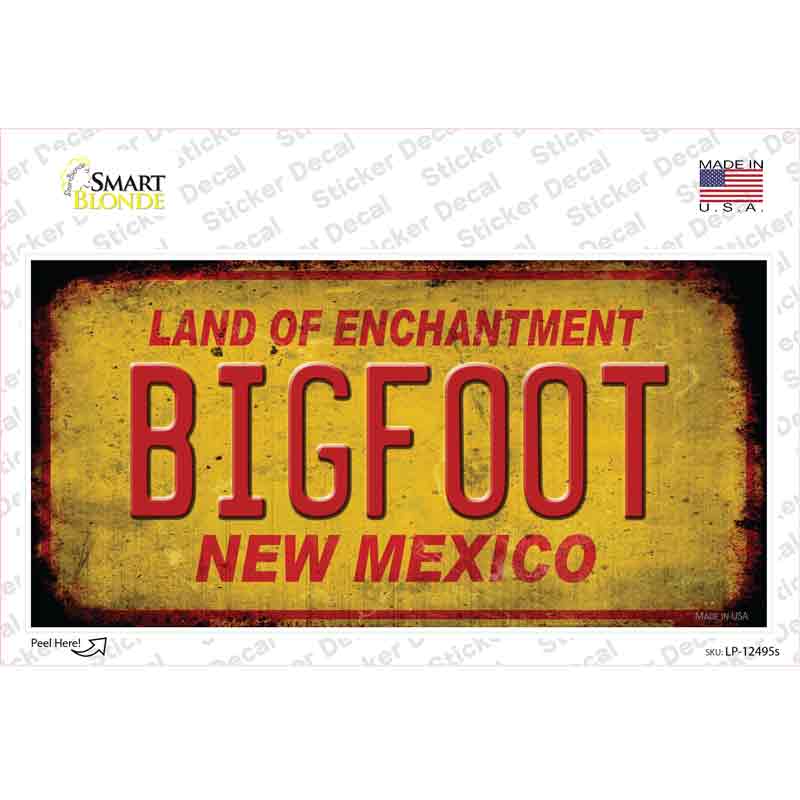 Bigfoot New Mexico Novelty Sticker Decal Small