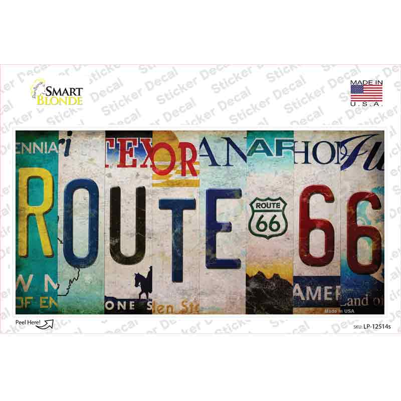 Route 66 Strip Novelty Sticker Decal Small