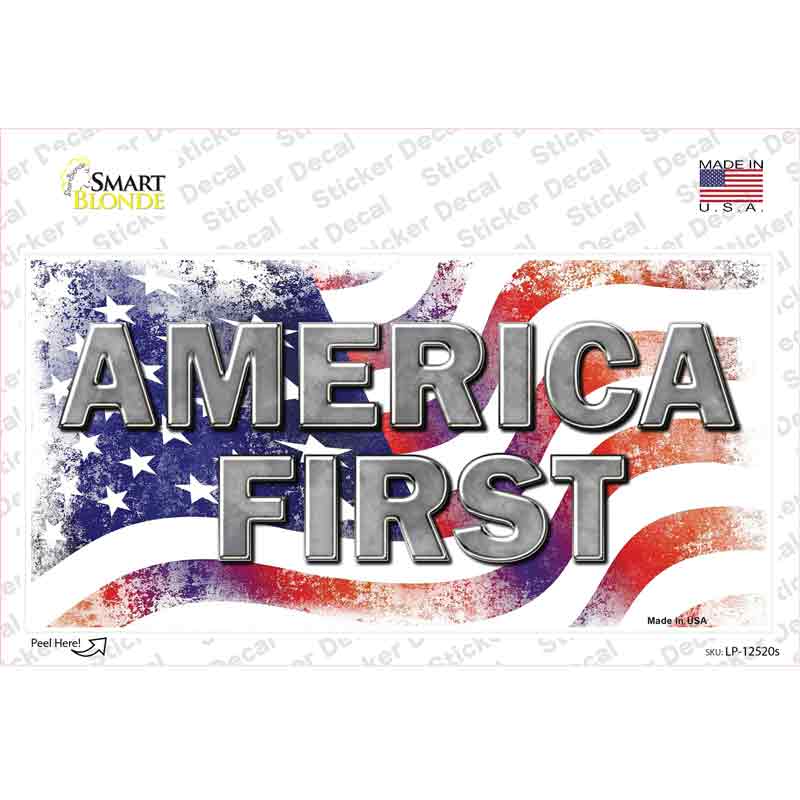 America First Novelty Sticker Decal Small