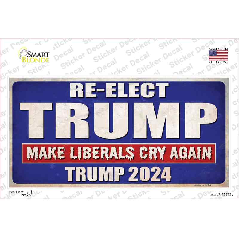 Re-Elect Trump Novelty Sticker Decal Small