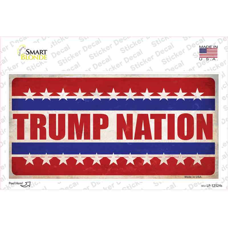 Trump Nation Novelty Sticker Decal Small