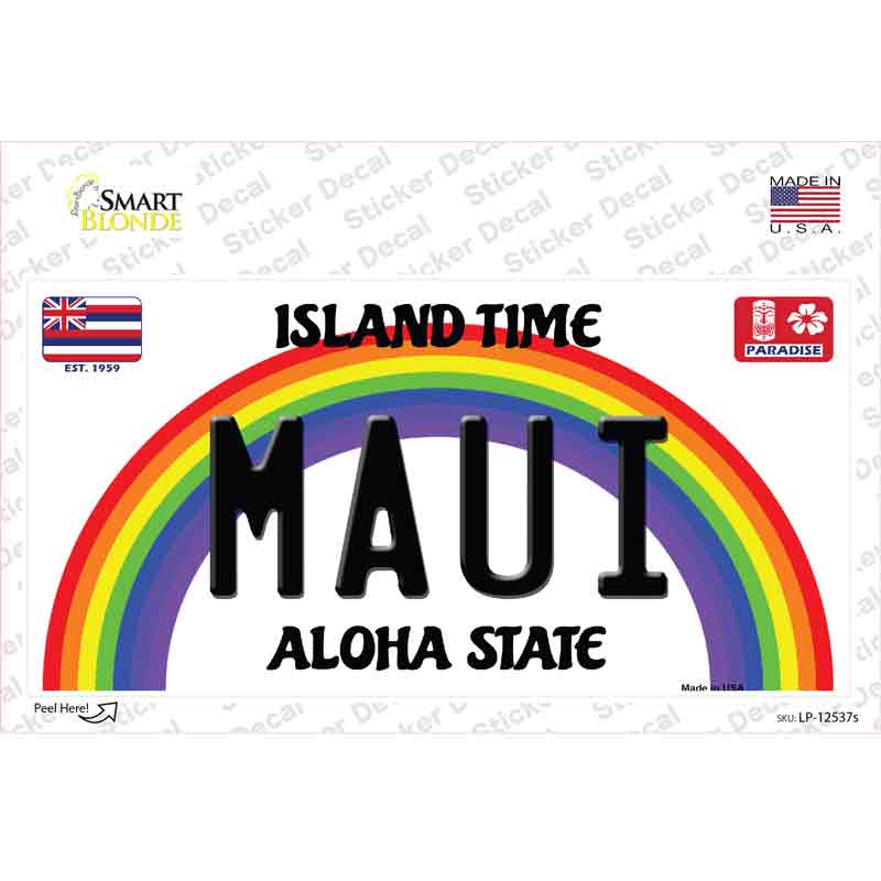 Maui Hawaii Novelty Sticker Decal Small