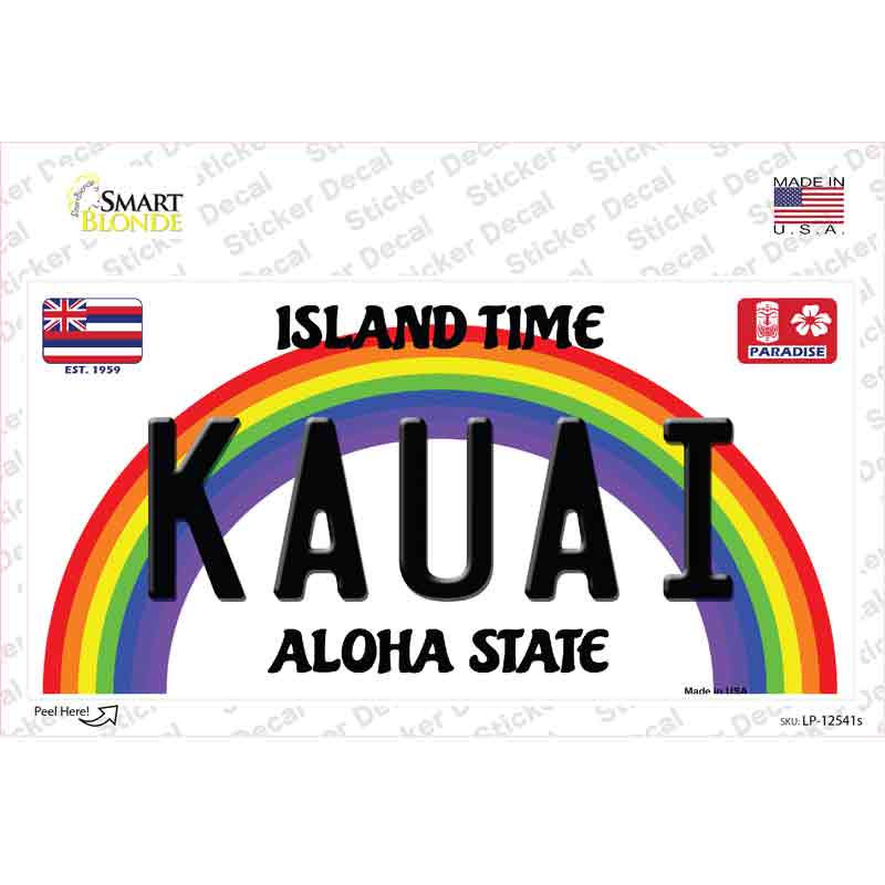 Kauai Hawaii Novelty Sticker Decal Small