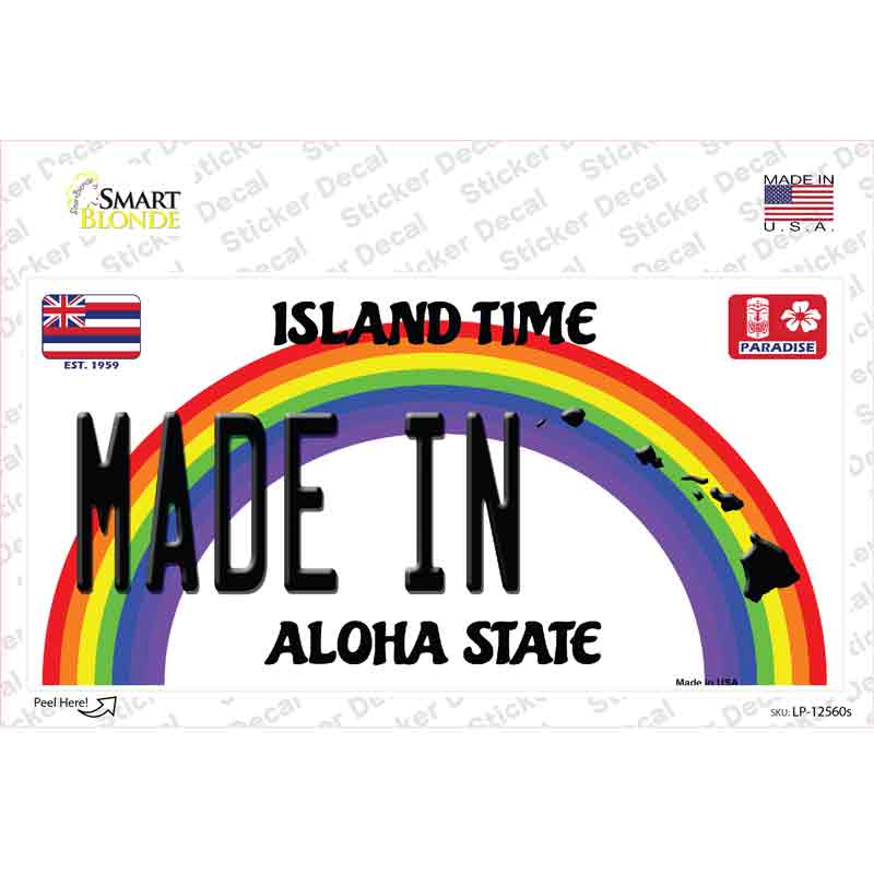 Made In Hawaii Islands Novelty Sticker Decal Small