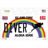 Diver Hawaii Novelty Sticker Decal Small