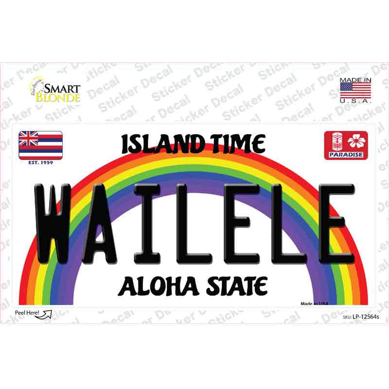 Wailele Hawaii Novelty Sticker Decal Small