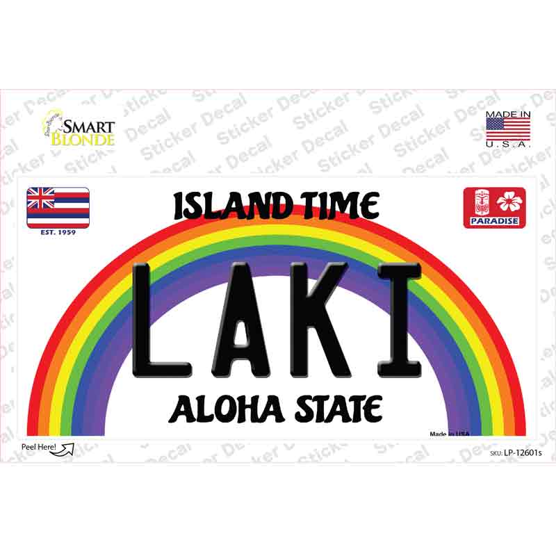 Laki Hawaii Novelty Sticker Decal Small