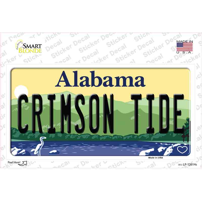 Crimson Tide Novelty Sticker Decal Small