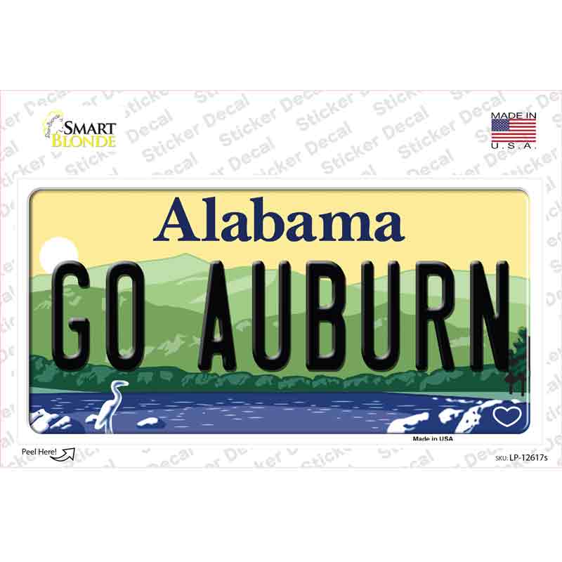 Go Auburn Novelty Sticker Decal Small