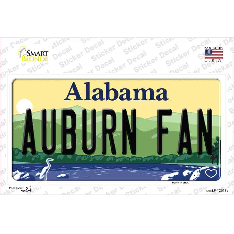 Auburn Fan Novelty Sticker Decal Small