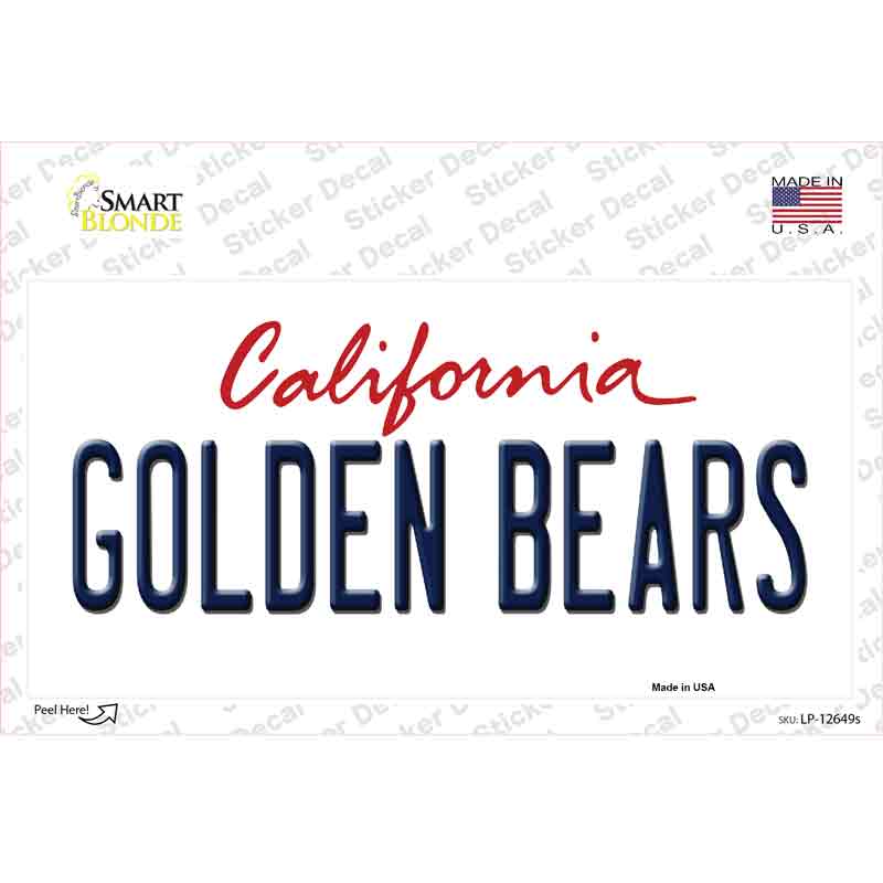 Golden Bears Novelty Sticker Decal Small