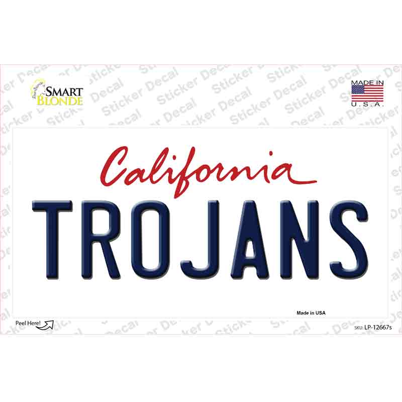 Trojans Novelty Sticker Decal Small