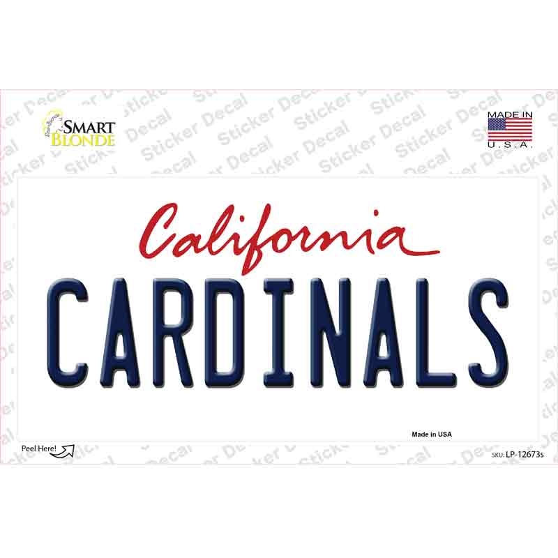 Cardinals Novelty Sticker Decal Small