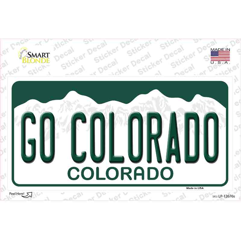 Go Colorado Novelty Sticker Decal Small