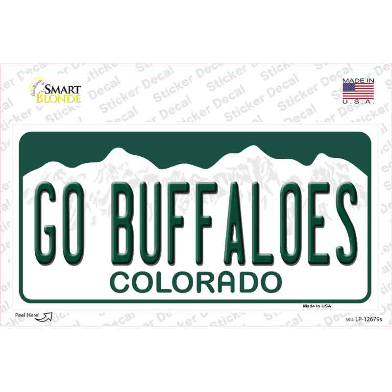 Go Buffaloes Novelty Sticker Decal Small