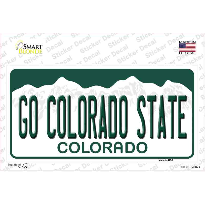 Go Colorado State Novelty Sticker Decal Small