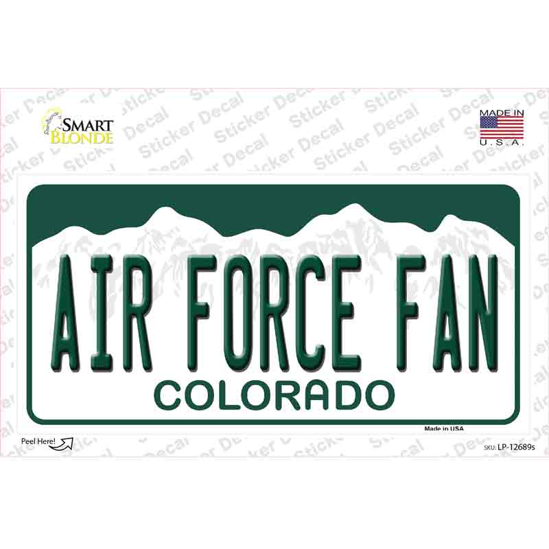 Air Force Fan Novelty Sticker Decal