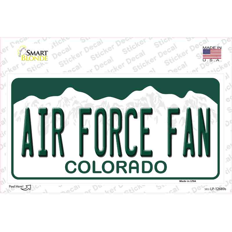 Air Force Fan Novelty Sticker Decal Small