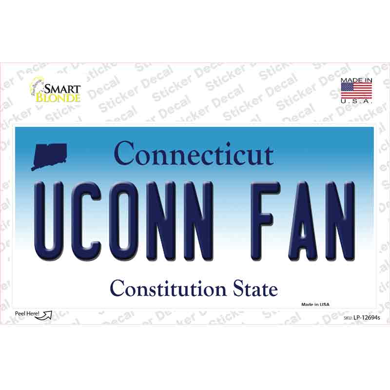 UConn Fan Novelty Sticker Decal Small