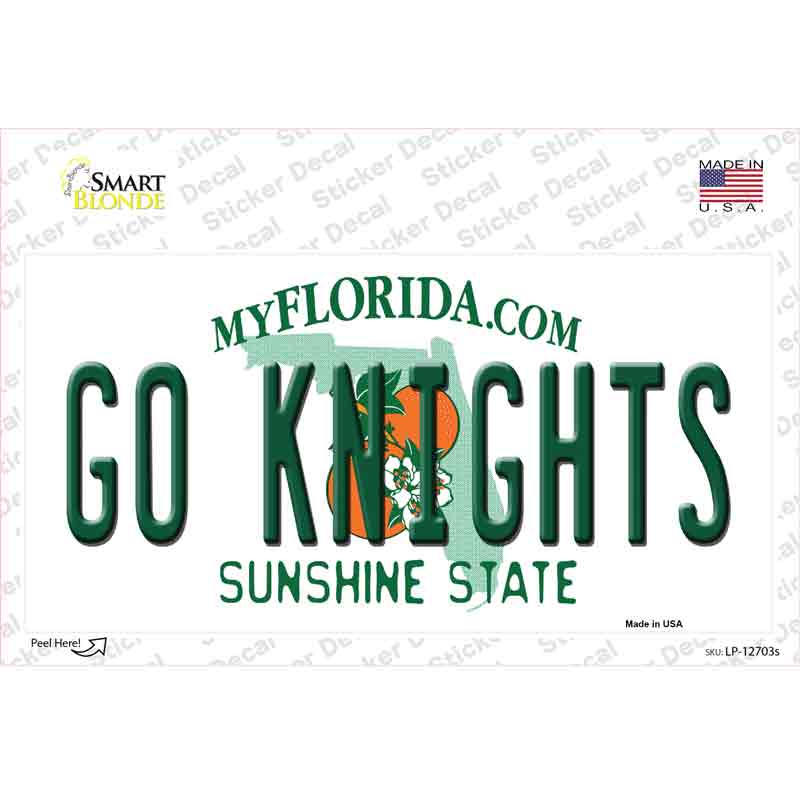 Go Knights Novelty Sticker Decal Small