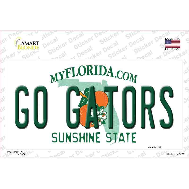 Go Gators Novelty Sticker Decal Small