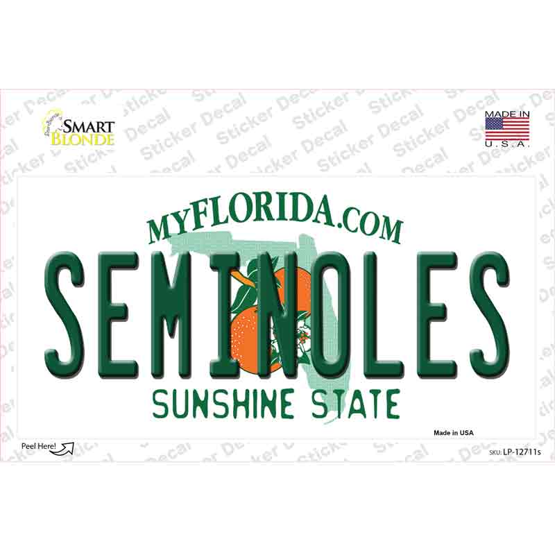 Seminoles Novelty Sticker Decal Small