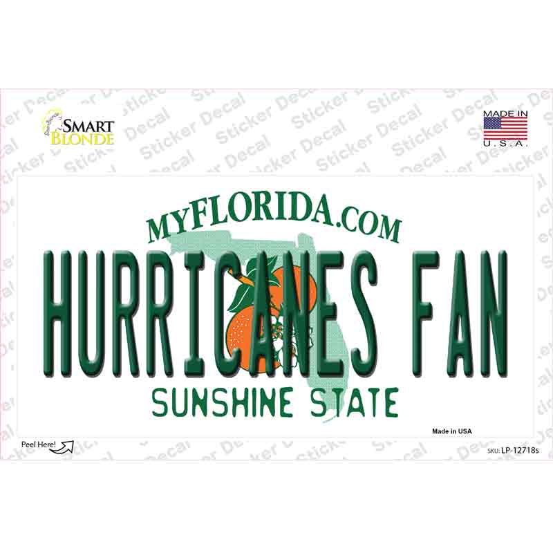 Hurricanes Fan Novelty Sticker Decal Small