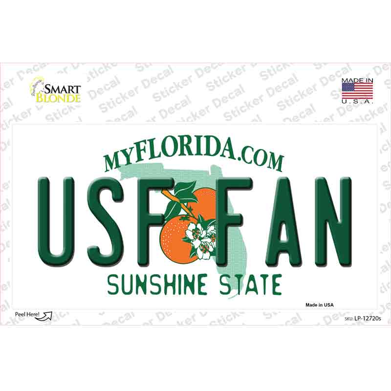 USF Fan Novelty Sticker Decal Small