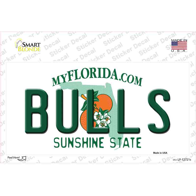 Bulls Novelty Sticker Decal Small