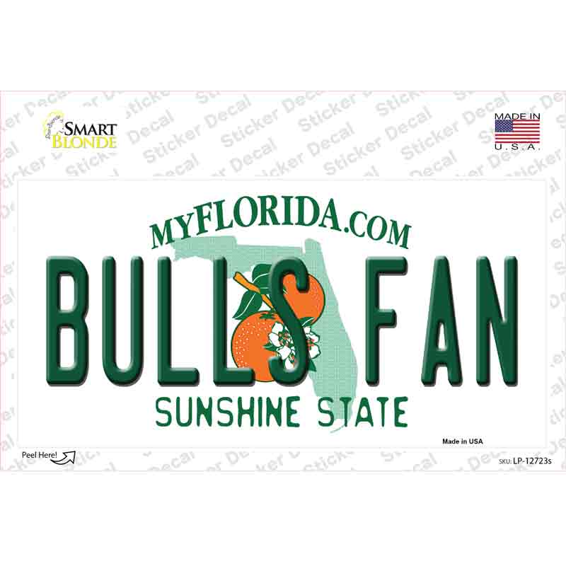 Bulls Fan Novelty Sticker Decal Small