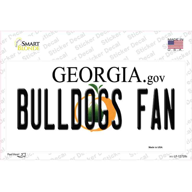 Bulldogs Fan Georgia Novelty Sticker Decal Small