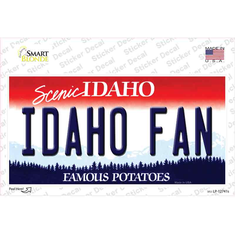 Idaho Fan Novelty Sticker Decal Small