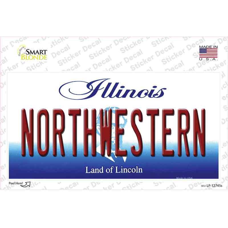 Northwestern Novelty Sticker Decal Small