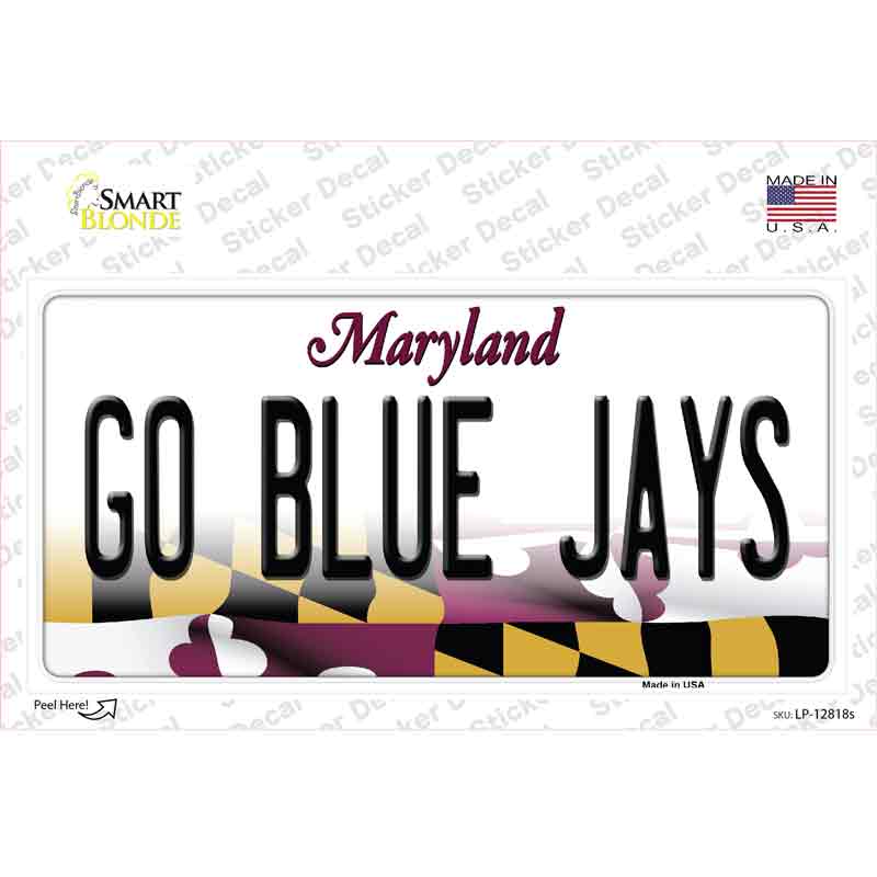 Go Blue Jays MD Novelty Sticker Decal Small