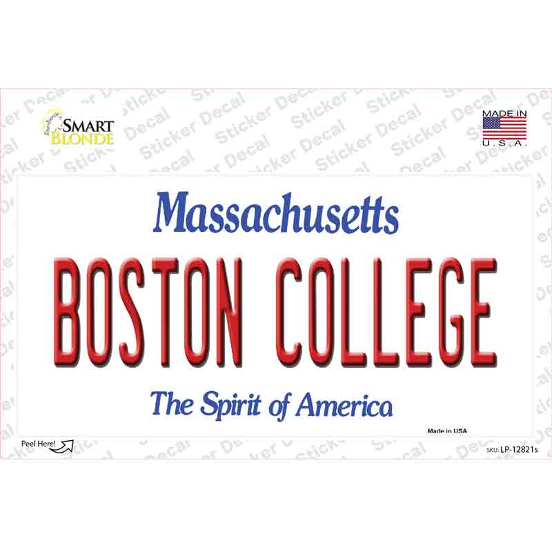 Boston College MA Novelty Sticker Decal Small