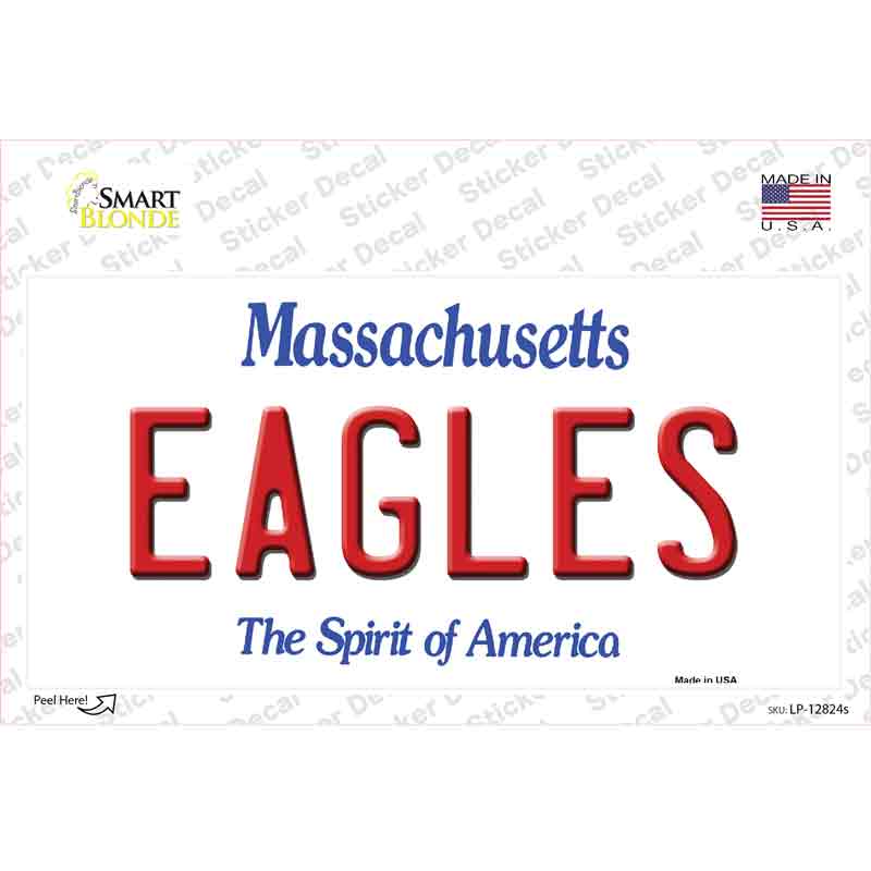 Eagles MA Novelty Sticker Decal Small