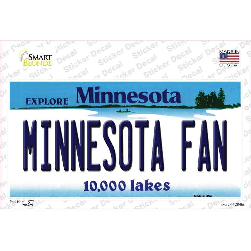 Minnesota Fan MN Novelty Sticker Decal Small