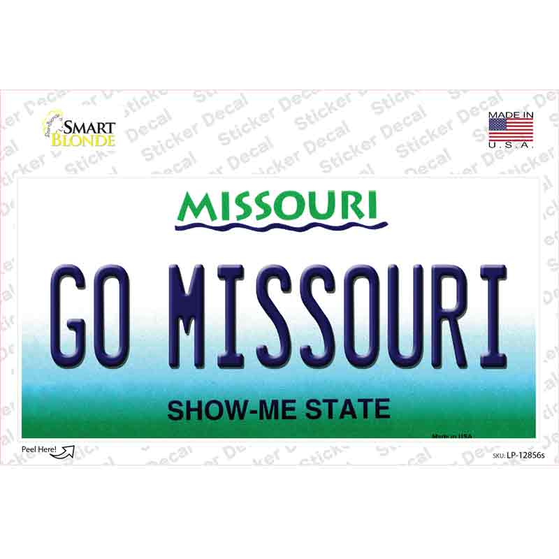 Go Missouri MO Novelty Sticker Decal Small