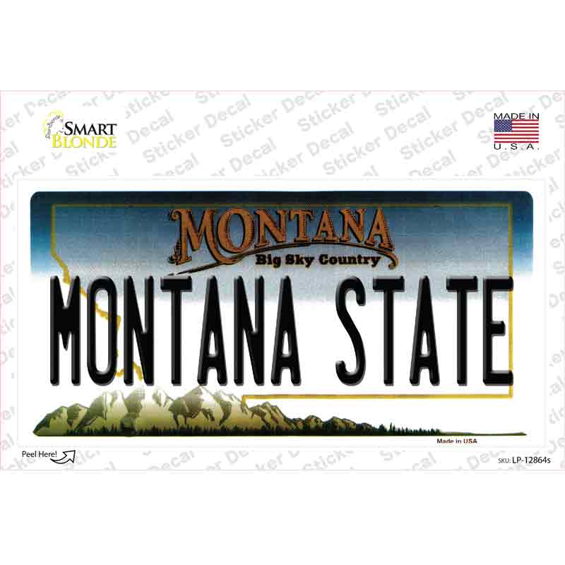 Montana State MT Novelty Sticker Decal Small