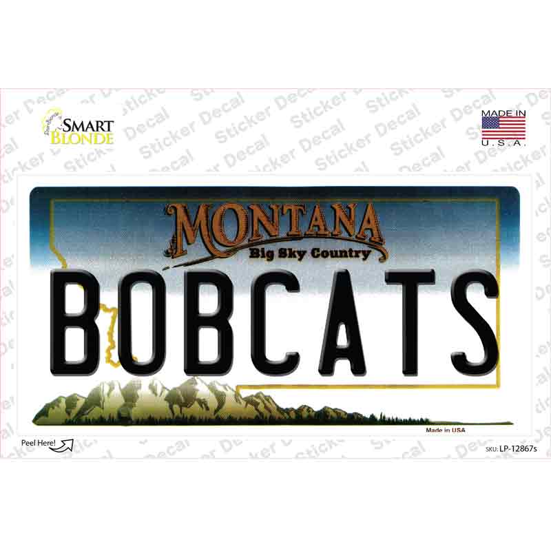 Bobcats MT Novelty Sticker Decal Small