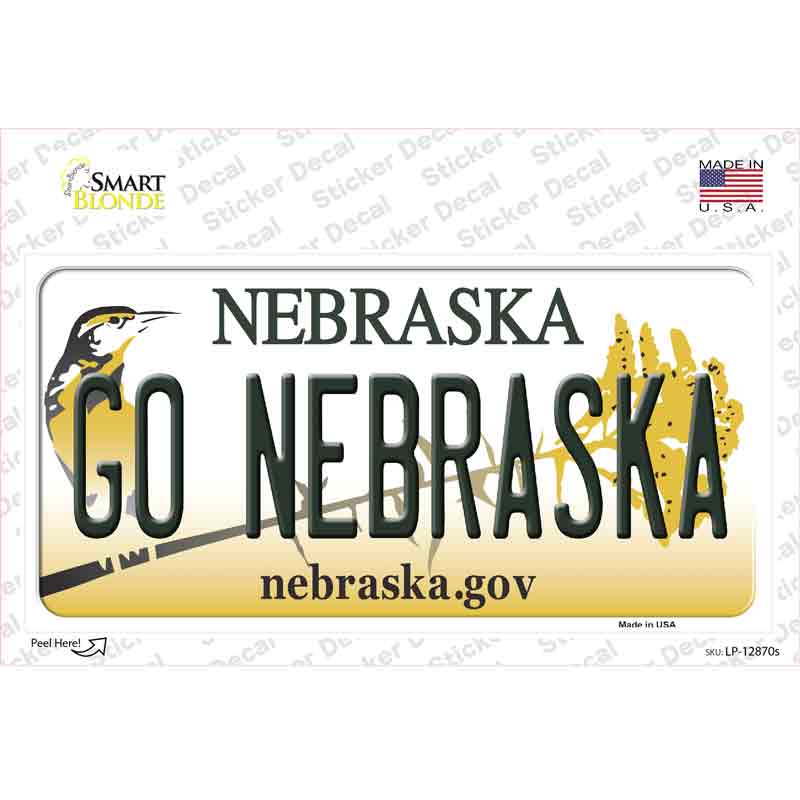 Go Nebraska NE Novelty Sticker Decal Small