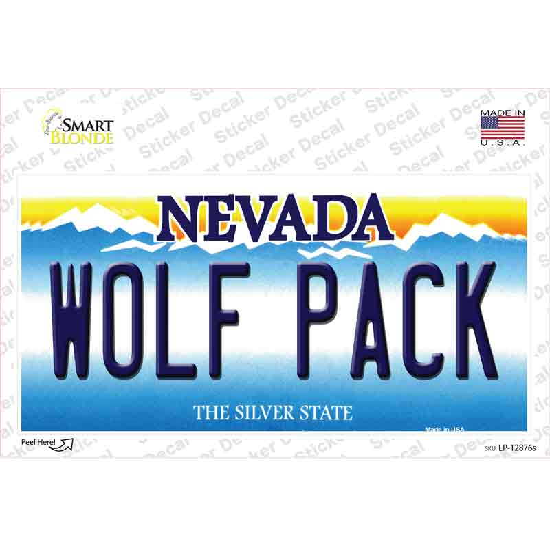 Wolf Pack NV Novelty Sticker Decal Small