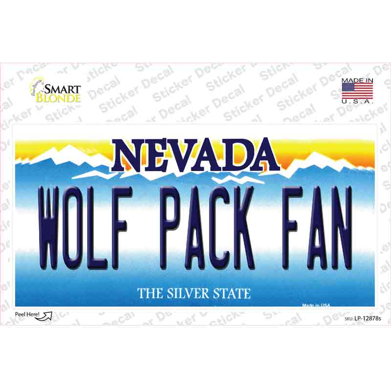 Wolf Pack Fan NV Novelty Sticker Decal Small