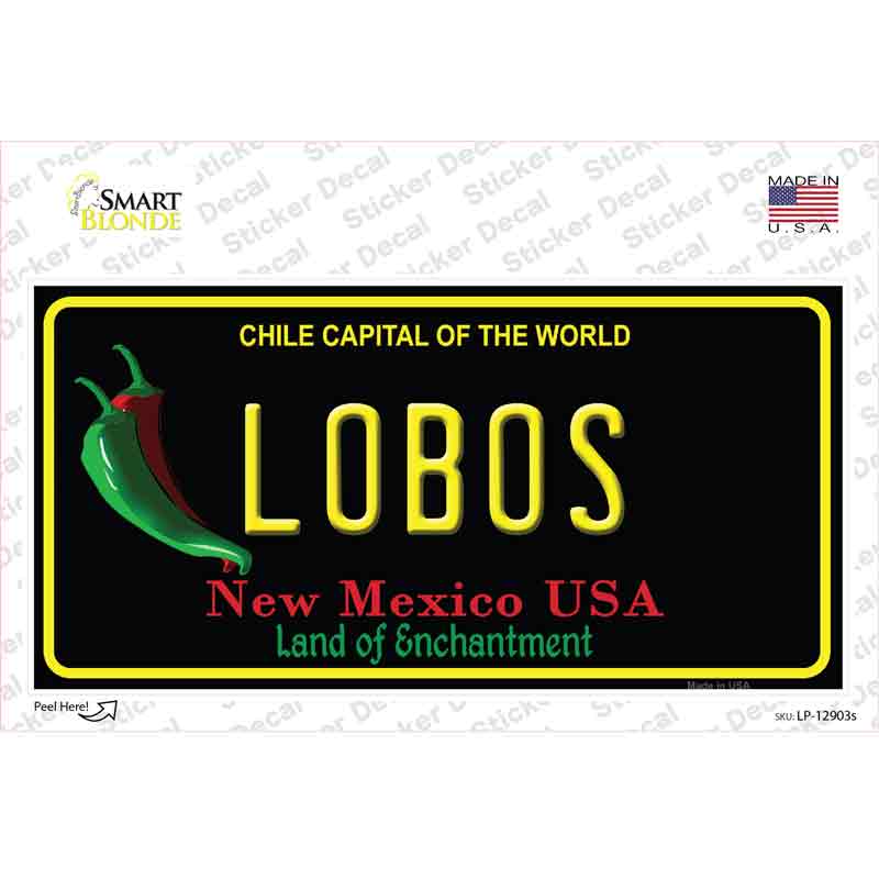 Lobos NM Novelty Sticker Decal Small