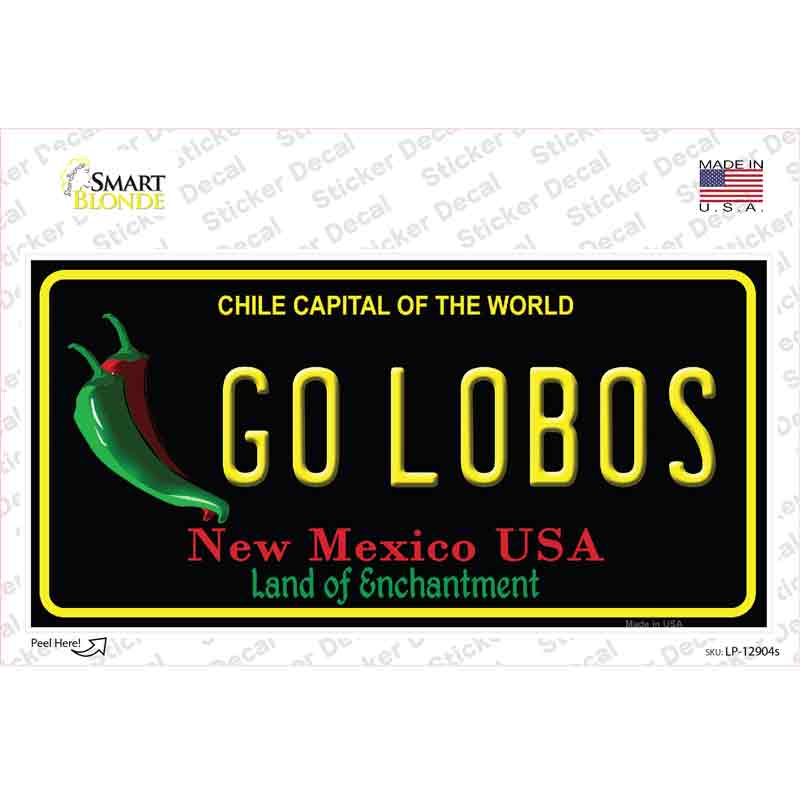 Go Lobos NM Novelty Sticker Decal Small