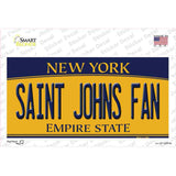 Saint Johns Fan NY Novelty Sticker Decal Small