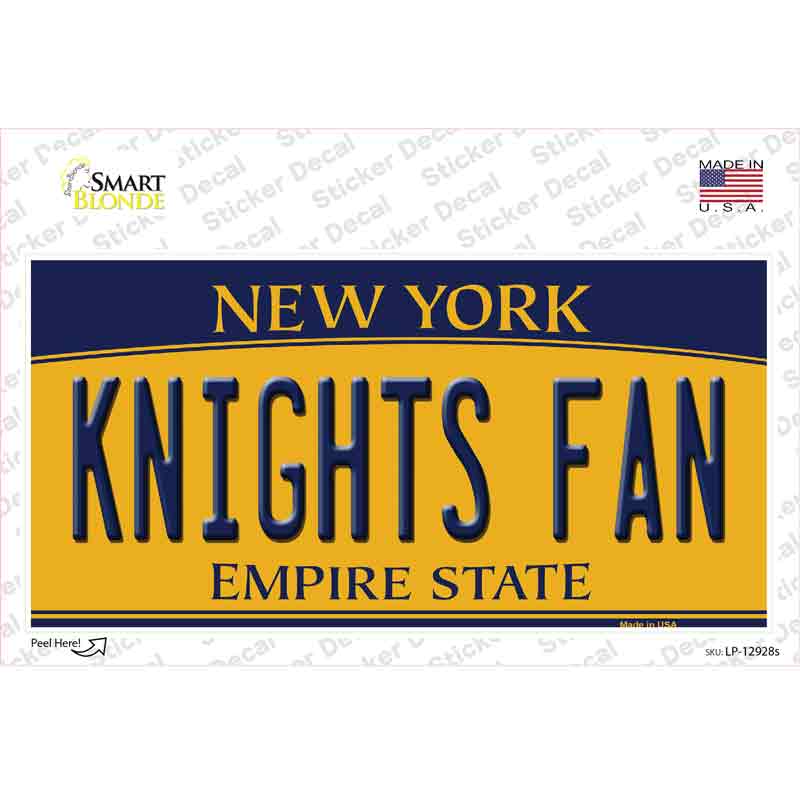 Black Knights Fan NY Novelty Sticker Decal Small