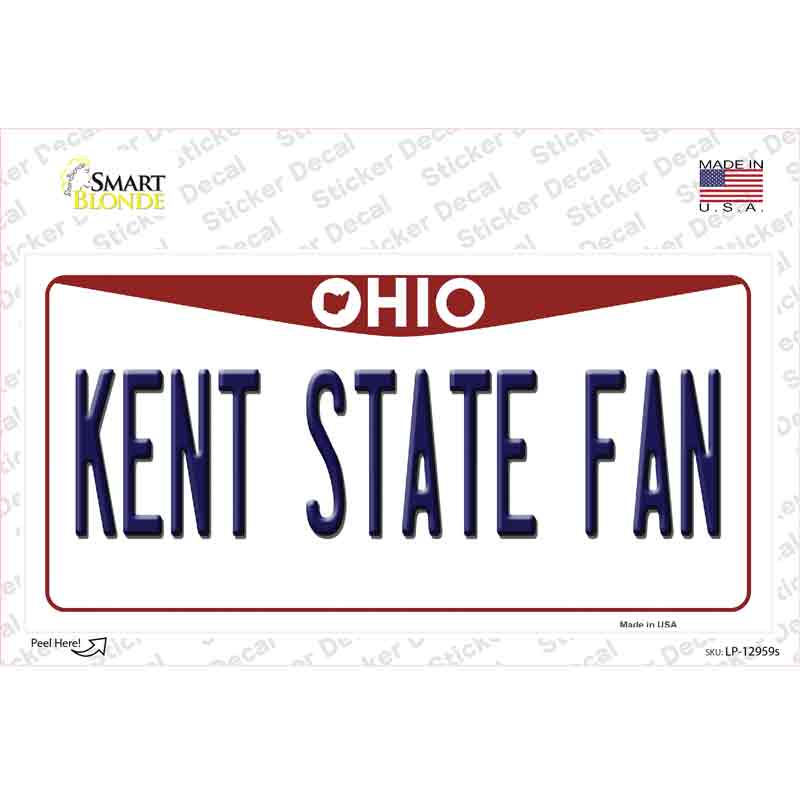 Kent State Fan OH Novelty Sticker Decal Small